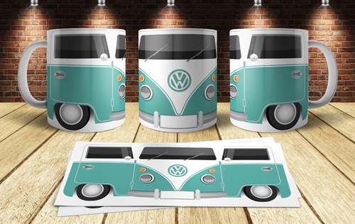 7 Plantillas Sublimar Tazas Combi Png + Mockup