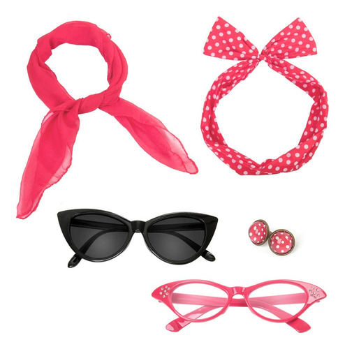 Conjunto De Accesorios De Disfraz Retro De Los Anos 50, Bufa