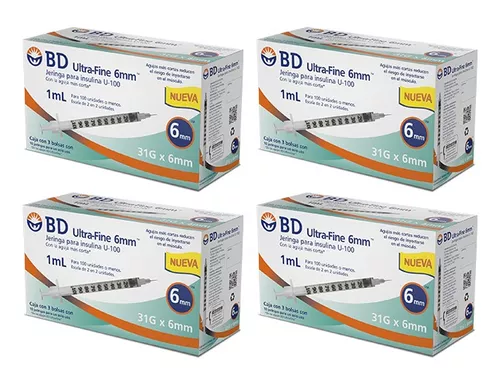 Aguja para Insulina BD Ultra-Fine 32G x 4mm, 10 pzas.