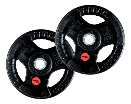Discos 5kg Total 10kg Estándar Gym 1 Pulgada Recubierto Par