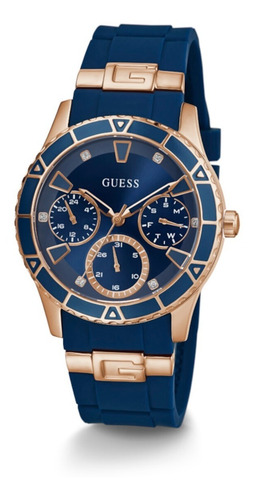 Imagen 3 de 8 de Reloj Guess Para Mujer Relojes Dama Dorado Watch Pareja Agua