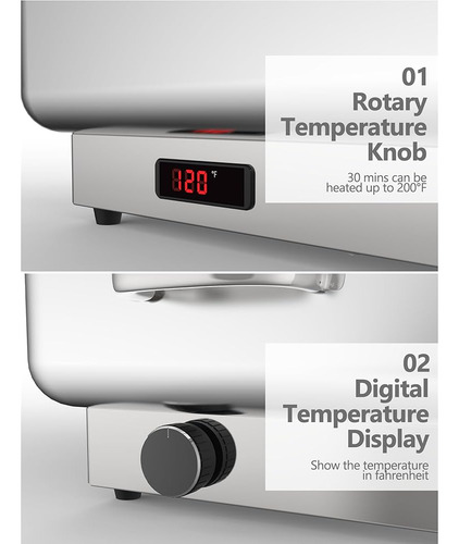 Buffet Eléctrico Takywep 2 X 4.5qt Con Control De Temperatur