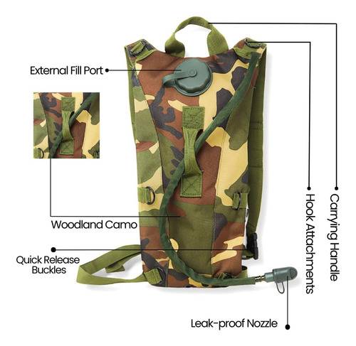 Mochila De Hidratación Capacidad 3l Senderismo Cilcismo