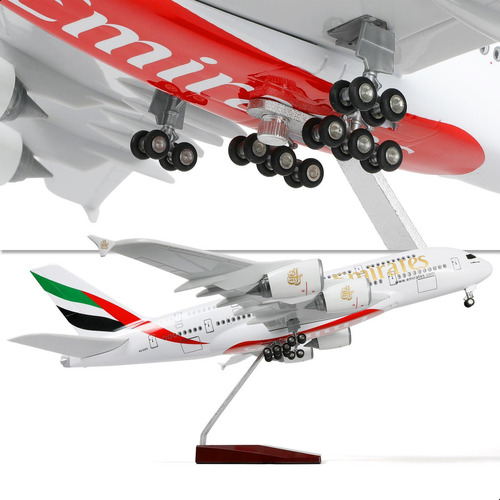 1/160 Airbus A380 Uae/emirates Gran Diecast De 18 Pulgadas