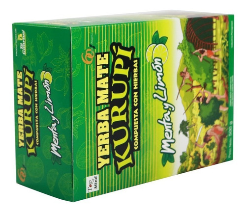 Imagem 3 de 5 de Erva Mate Tereré Menta E Limão 500 Gramas Original - Kurupí