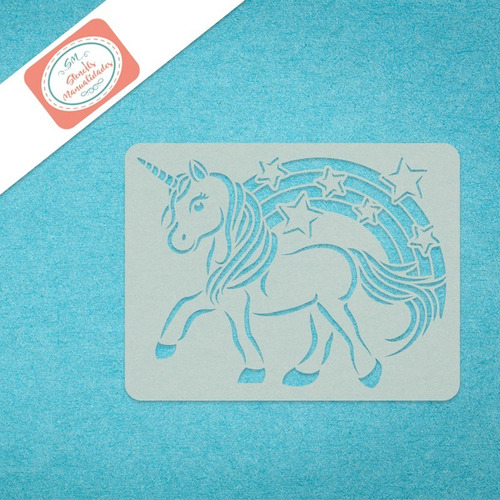Stencil Unicornio Carta Plantilla Reusable Para Manualidades