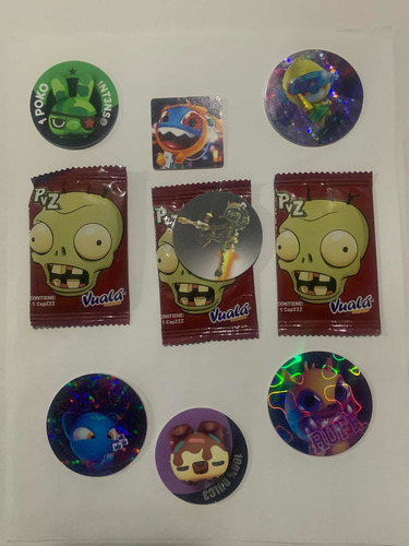 Tazos Coleccionables Vuala Plantas Vs Zombie, Xoxo Y Funky P (Usado)