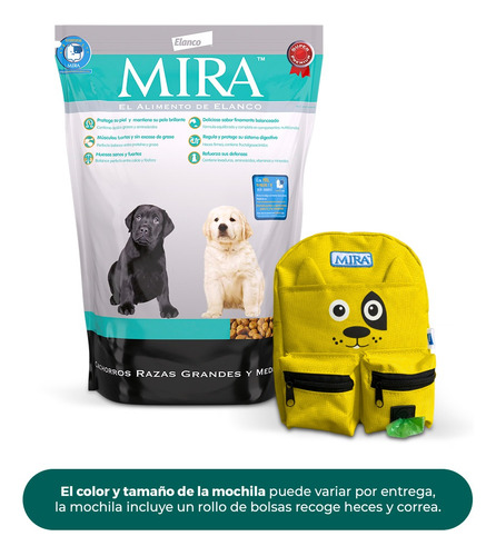 Mira® Cachorro Raza Grande 7.5 Kg. Alimento Super Premium.