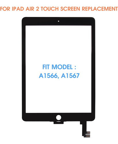 Cristal Touch Táctil Digitizer Para iPad 2 A1395 A1396 A1397