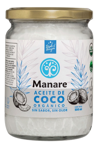 Aceite De Coco Sin Olor Sin Sabor Orgánico 500 Ml - Manare