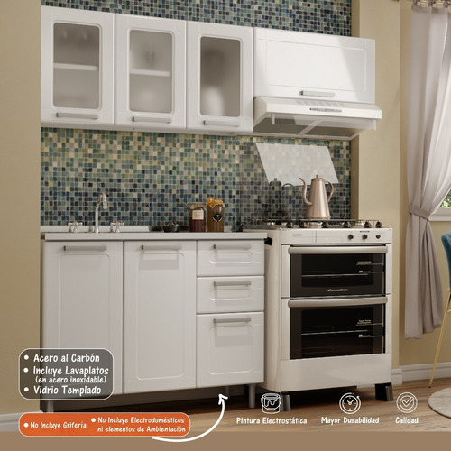 Imagen 6 de 10 de Mueble Inferior 3 Puertas 2 Cajones Bertolini