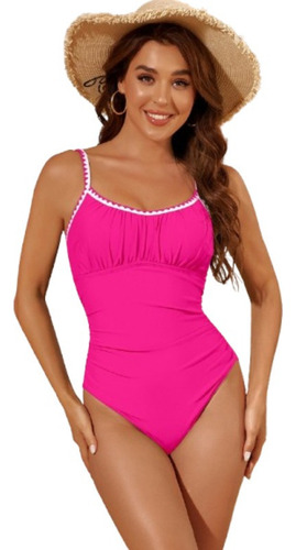 Traje De Baño Ajustado Plisado Para Barriga De Verano A La M