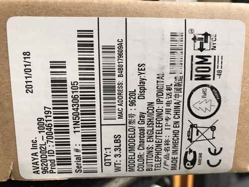 Telefono Ip Avaya 9620 Nuevos - Centrales Ip Avaya (Usado)