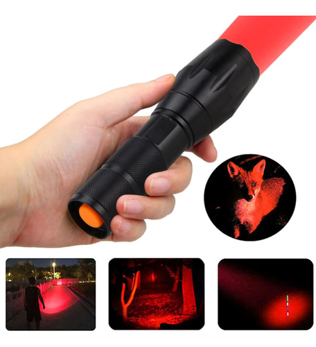 Linterna Led De Luz Roja De 1000 Lúmenes, Luz Táctica...