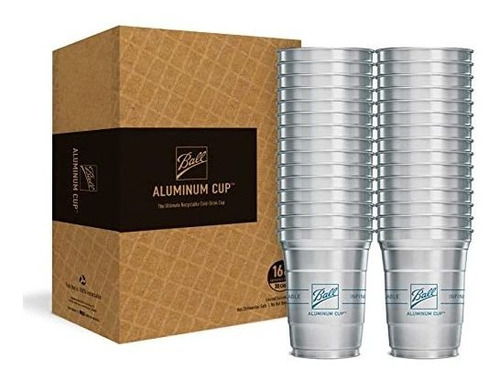 Paquete 30 Vasos De Aluminio Ball Aluminum Cup De 16 Oz