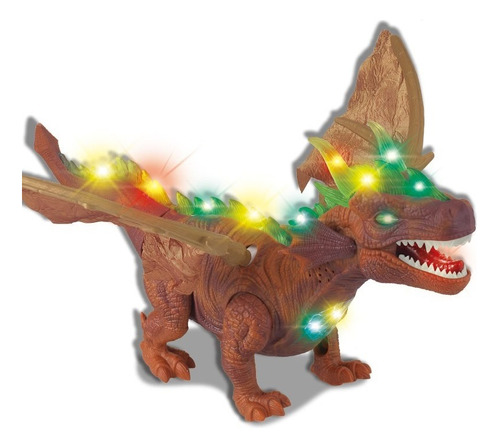 Robot Dragon Dinosaurio Camina Luz En Cabeza Y Cresta Dn13