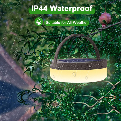 Lámpara De Camping Con Energía Solar 10m 100led Ununmx Color Blanco