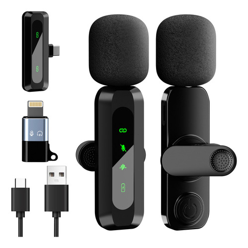 Micrófono Lavalier Inalámbrico Para iPhone iPad Y Android