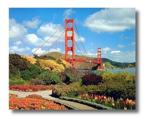 Vintage Golden Gate Bridge San Francisco Wall D Cor Art Prin