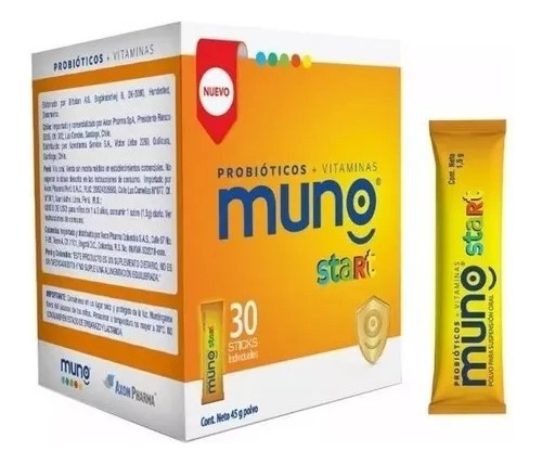 Muno Start Probioticos En Polvo 1,5gr X30sobres