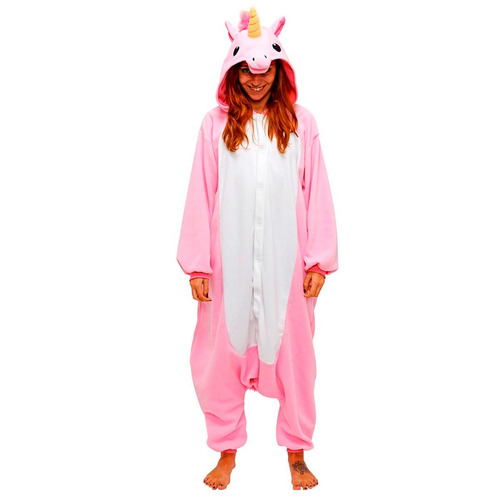 Unicórnio Rosa Pijama Macacão Kigurumi - Pronta Entrega