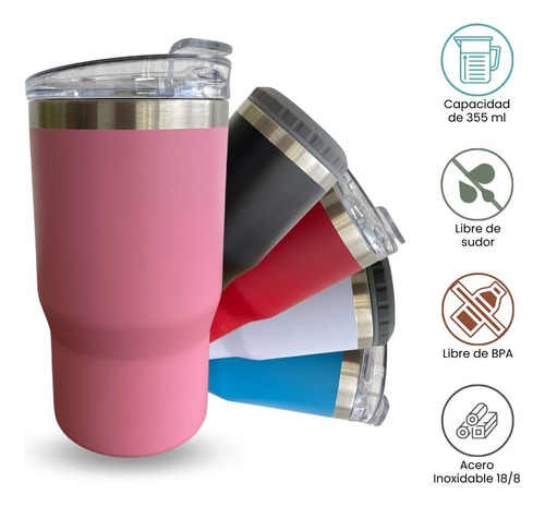 Termo Acero Inoxidable Porta-latas 355 Ml Doble Pared