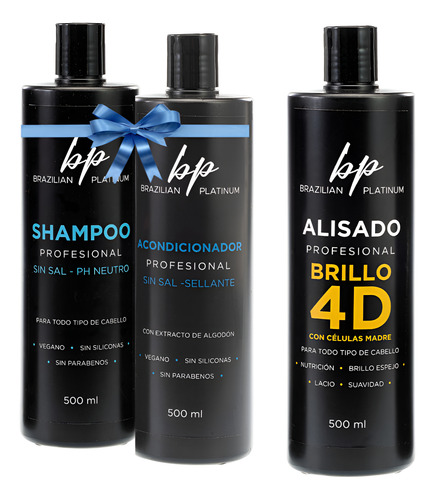 Alisado 4d Original 500ml + Shampoo Y Acondicionador