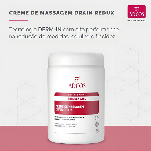 Promoção Drain Redux Reduxcel Creme De Massagem 1kg Adcos Tipo de embalagem Pote Fragrância Não