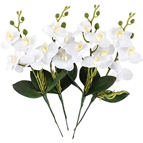Flores De Phalaenopsis Artificiales, 4 Piezas, 15 , Orq...