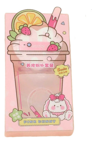 Almohadilla Borla Esponja Para Maquillaje Kawaii + Estuche