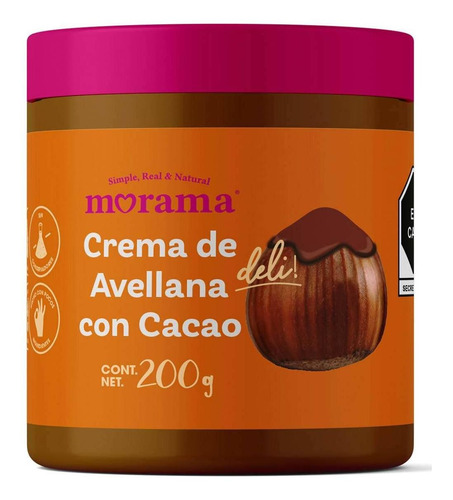 Crema Morama sabor avellanas con cacao natural 200g	