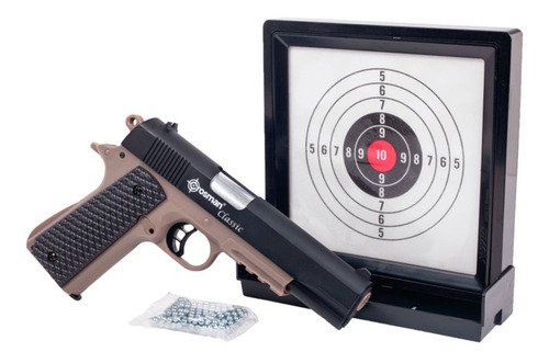 Pistola Aire Kit Crosman Classic 1911 + Blanco + Balines