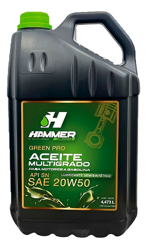 Aceite Semisintético Hammer Automotriz 20w50 4,473l