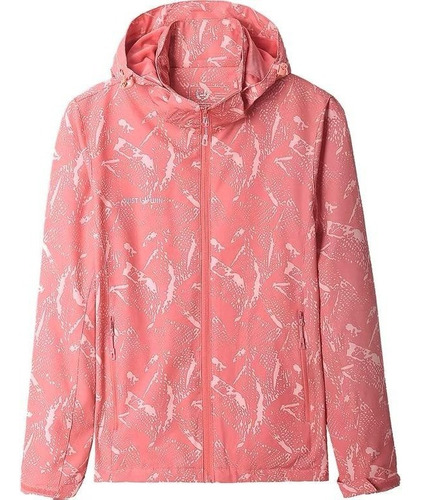 Chaqueta Corta Viento Térmica Impermeable Con Capucha De Mujer