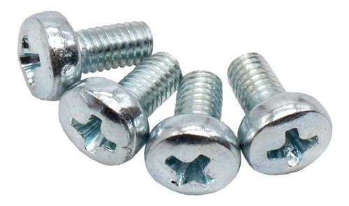 10 Pzas Tornillo Cruz Milimétrico M3 X 6 Mm Con Tuerca M3