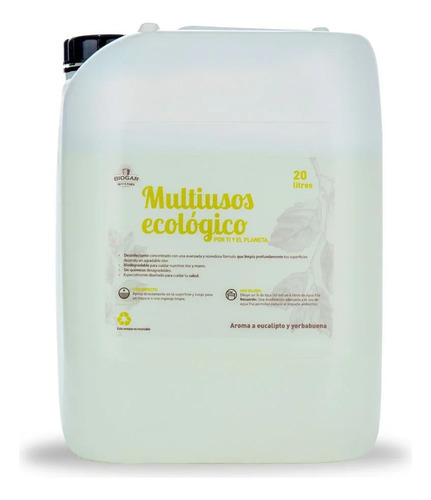 Limpiador Multiusos Ecológico 20 L Desinfectante Desengrasan