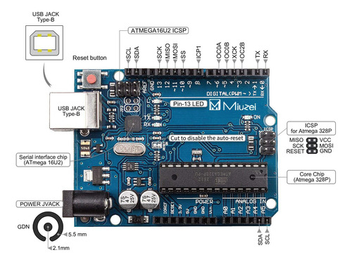 Miuzei Starter Kit Compatible Con Proyectos Arduino, Circuit