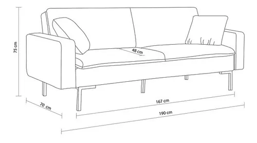 Sofa Bed Sky Gris