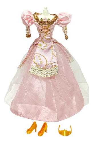 Ropa Barbie Princesa Rapunzel 1997 Vintage Vestido Original (Usado)