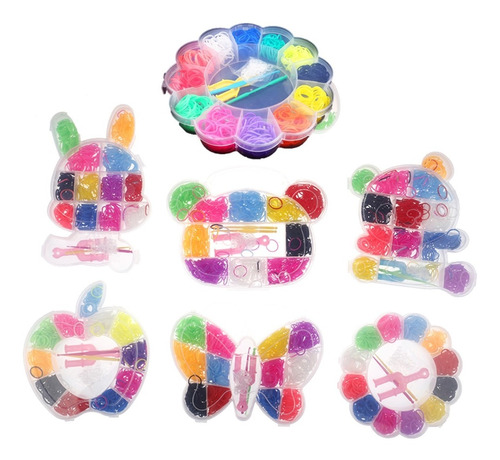 8 Kits Ligas Tejer Pulseras Collares Regalo Piñata Fiesta 