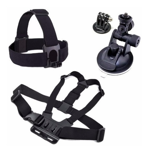 Suporte De Cabeça Peitoral Ventosa Kit Hero Action Sports