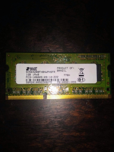 Memória Smart 1gb Ddr3 1333mhz P/ Notebook (Usado)