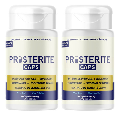 2 Potes Prosterite Premium Caps 60 Caps Original Promoção