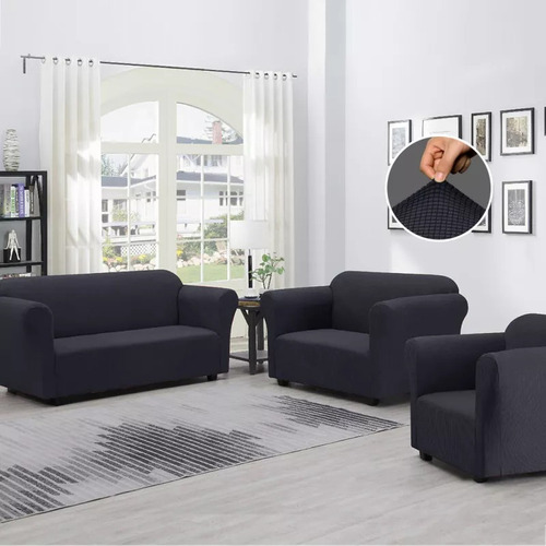 Protector Cubre Sala Stretch Elástico De 3 Piezas