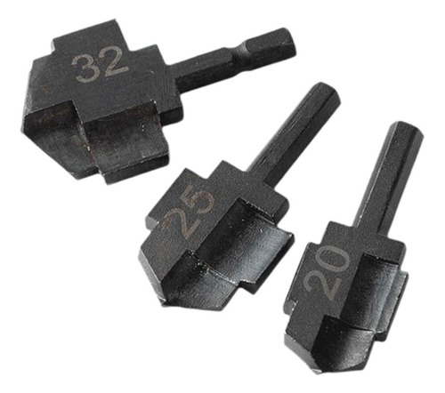 Broca Escalonada Ppr Hebe De 3 Piezas, Color Negro,