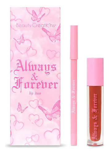 Lip Duo Lápiz Delineador Y Gloss Bebella Duo Labial Color Always & Forever