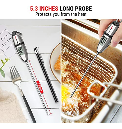 Termmetro Carne Digital, Sonda Larga, Bbq, Cocina