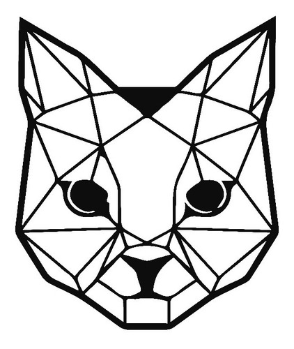 Figuras Gatos Animales Geométricos Nórdico Pega Fácil 30 Cm | MercadoLibre