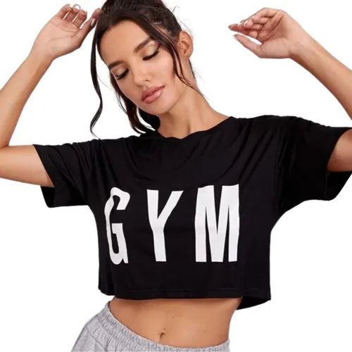 Playera Crop Top Deportivo Gym Ropa Mujer