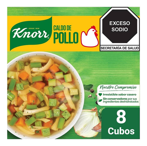 Caldo De Pollo Knorr 8 Cubos De 10.5 G C/u